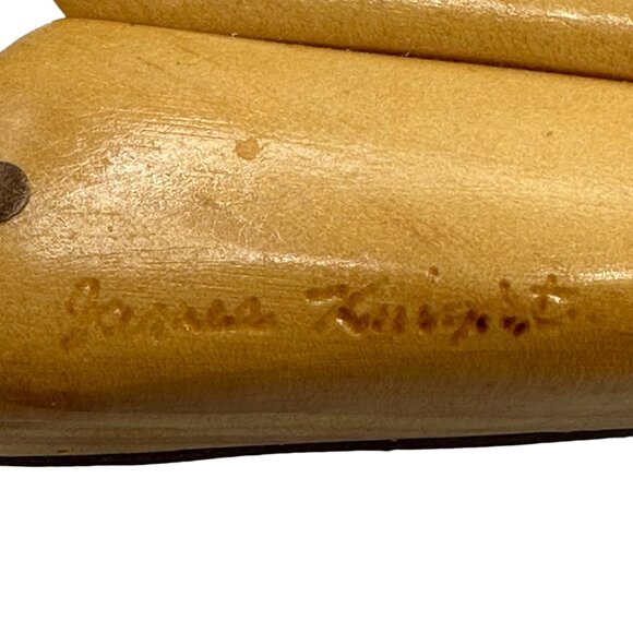 James Knight Handcrafted Wooden Angel Wall Art 2010 Decor Art Brown Tan - Picture 6 of 12